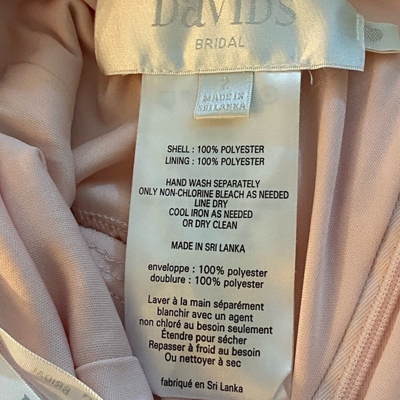 David’s gown, light blush pink, zipper, draping in front and back. Sleeveless - Picture 5 of 5
